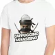 Tricou personalizat alb, copii/adulti, design Cappuccino Assassino 1, modal, diverse marimi