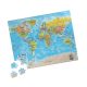 Puzzle 120 piese, 20 x 29 cm, carton alb perlat, harta lumii