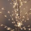 Copacel luminos, 266 LED-uri alb cald, in forma de floare, 150 cm