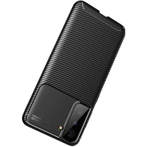 Husa Carbon Fiber pentru Samsung Galaxy S24 Plus, aspect carbon, neagra