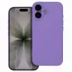 Husa Apple iPhone 17 , Luxury Silicone, protectie camera, catifea in interior, mov