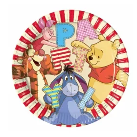   Set 8 farfurii de carton ABC Winnie de plus, 23 cm, cu licenta
