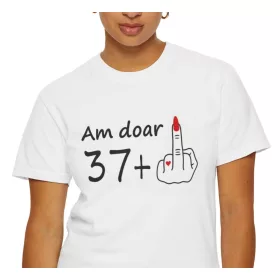   Tricou personalizat alb, unisex, varsta ta +, modal, diverse marimi