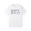Tricou personalizat alb, unisex, varsta ta +, modal, diverse marimi