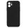 Husa Apple iPhone 11, Luxury Silicone, catifea in interior, protectie camere, neagra