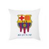 Perna decorativa personalizata, 40 x 40 cm, alba, mata, husa detasabila, model 5