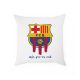 Perna decorativa personalizata, 40 x 40 cm, alba, mata, husa detasabila, model 5