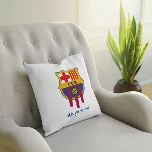 Perna decorativa personalizata, 40 x 40 cm, alba, mata, husa detasabila, model 5