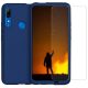 Husă Full Cover 360° pentru Xiaomi Redmi 6 (față + spate + sticlă), albastra