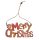 Decoratiune Craciun din lemn, Merry Christmas, rosu/portocaliu
