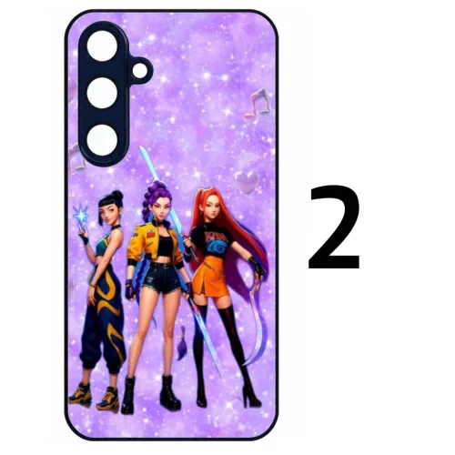 Husa protectie Samsung Galaxy A22 5G, Colorful Aluminium TPU, KPop Demon Hunters, diverse modele