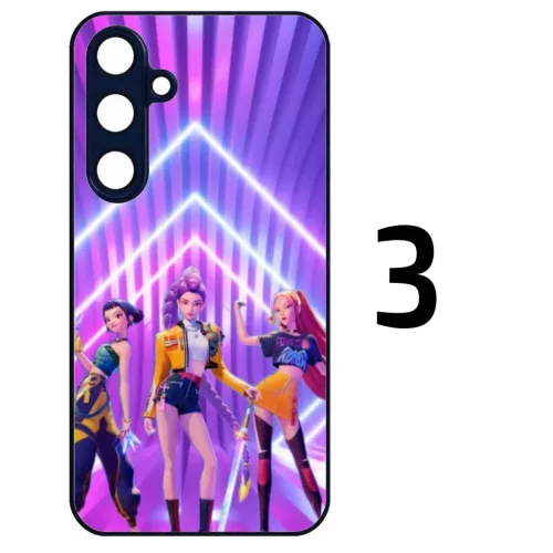 Husa protectie Samsung Galaxy A22 5G, Colorful Aluminium TPU, KPop Demon Hunters, diverse modele