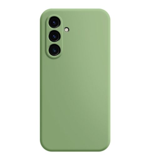 Husa Samsung Galaxy A34 5G, Luxury Silicone, catifea in interior, protectie camere, verde maslina