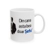 Cana ceramica personalizata, mesaj "Din cana asta bea doar Sefu", 330 ml, alba