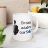 Cana ceramica personalizata, mesaj "Din cana asta bea doar Sefu", 330 ml, alba