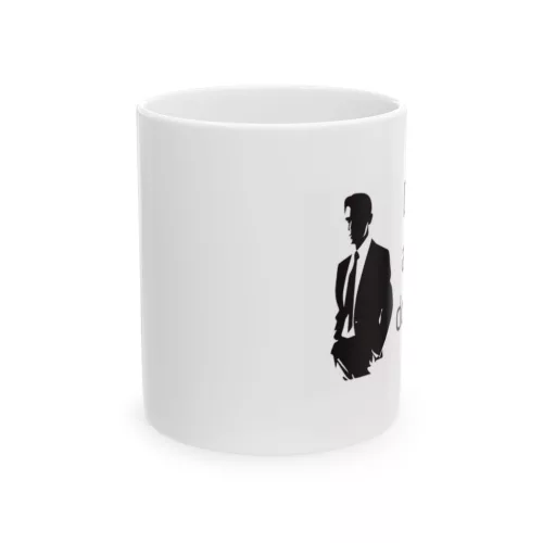 Cana ceramica personalizata, mesaj "Din cana asta bea doar Sefu", 330 ml, alba