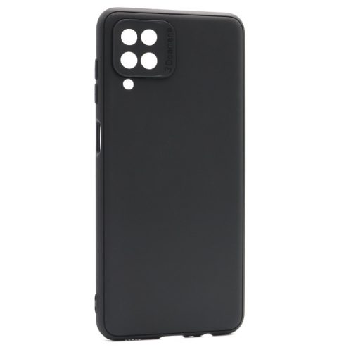 Husa Samsung Galaxy A12, Matt TPU My Choice, silicon moale, protectie camere, neagra