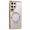 Husa Samsung Galaxy S25 Ultra, Electroplating Bling Magsafe, protectie camera, aurie