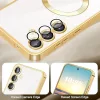 Husa Samsung Galaxy A17, Electroplating Magsafe TPU, protectie camera, argintie