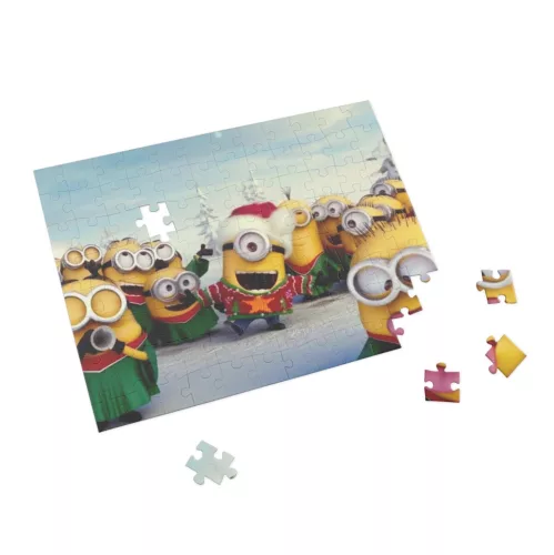 Puzzle 80 piese, 20 x 15 cm, personaje Minions, model 8