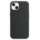 Husa Apple iPhone 13, Luxury Silicone, catifea in interior, neagra