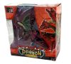 Figurina dragon cu doua capete Dragon Flying, rosu/verde