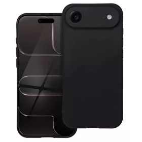   Husa Apple iPhone 17 Air, Luxury Silicone, catifea in interior, protectie camere, neagra