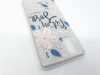 Husa Flowers Glitter pentru Samsung Galaxy S20 Ultra, cu mesaj, argintie