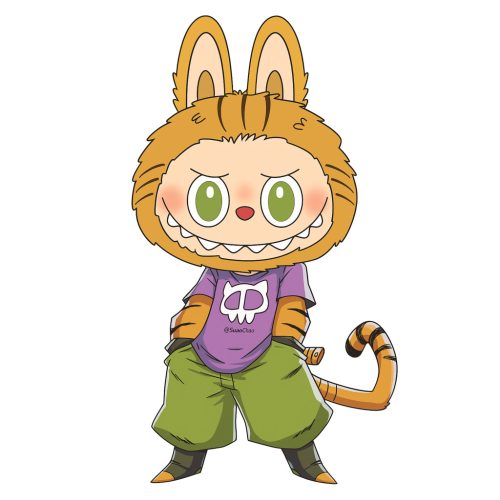 Sticker mic/mare pentru tricouri sau alte materiale textile albe, termo aplicabile, model La Bubu 6