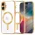 Husa Apple iPhone 17, Magsafe Electroplating TPU, protectie camera, margini aurii
