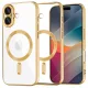 Husa Apple iPhone 17, Magsafe Electroplating TPU, protectie camera, margini aurii