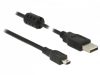 Cablu de date si incarcare USB 2.0 to MiniUSB, 1.5 metri, negru