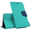 Husa tip carte Fancy Case pentru Huawei P Smart 2019, inchidere magnetica, verde mint cu albastru