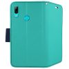 Husa tip carte Fancy Case pentru Huawei P Smart 2019, inchidere magnetica, verde mint cu albastru