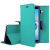 Husa tip carte Fancy Case pentru Samsung A9 2018, inchidere magnetica, verde mint cu albastru