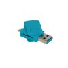 Mini card reader MicroSD CR08, cu conector micro USB, albastru
