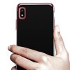 Husa de protectie transparent pentru Samsung Galaxy A10, elemente electroplacate, rosu