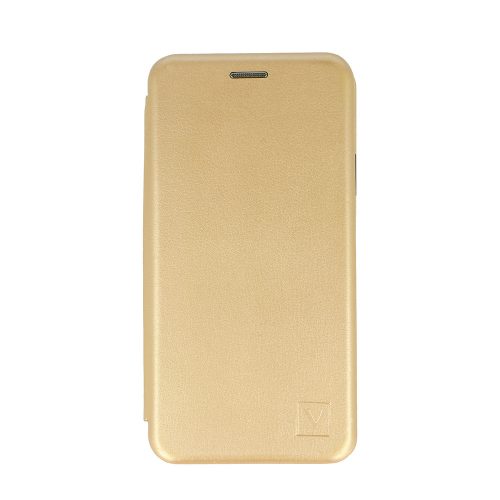 Husa Vennus Samsung Galaxy A50 Prestige Book, inchidere magnetica, aurie