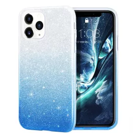   Husa iPhone 12 Mini, Luxury Glitter Gradient, argintiu/albastru
