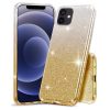 Husa Luxury Glitter Gradient pentru iPhone 12 / 12 Pro, argintiu/auriu