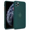 Husa Breath Case pentru Apple iPhone 12 Mini (5.4), silicon moale cu perforatii, verde