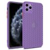 Husa Breath Case pentru Apple iPhone 12 / iPhone 12 Pro, silicon moale cu perforatii, violet