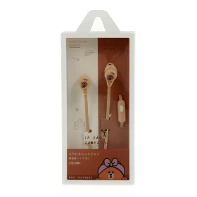 Casti audio cu microfon CONY CS-180, design funny, galbene