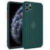 Husa Breath Case pentru Apple iPhone 7/8/SE (2020), silicon moale cu perforatii, verde