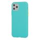 Husa de protectie Button TPU pentru Huawei Y5P, silicon moale, verde mint cu butoane galbene