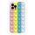 Husa antistres Pop It! pentru Apple iPhone 12 Pro, design inimioare, model 2