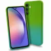 Husa Samsung Galaxy A13 4G, Luxury Ombre Silicone, catifea in interior, protectie camere, verde/albastru