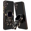 Husa Samsung Galaxy A12, Astronaut Case, protectie camera, functie stand expunere, neagra