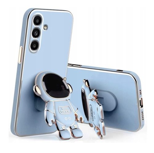 Husa Samsung Galaxy A12, Astronaut Case, protectie camera, functie stand expunere, albastra
