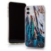 Husa Apple iPhone 15, Gold Glam, Feathers